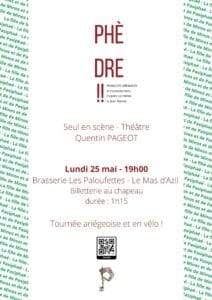 Phèdre!! seul en scène de Quentin Paget d'après François Grémaud et Jean Racine